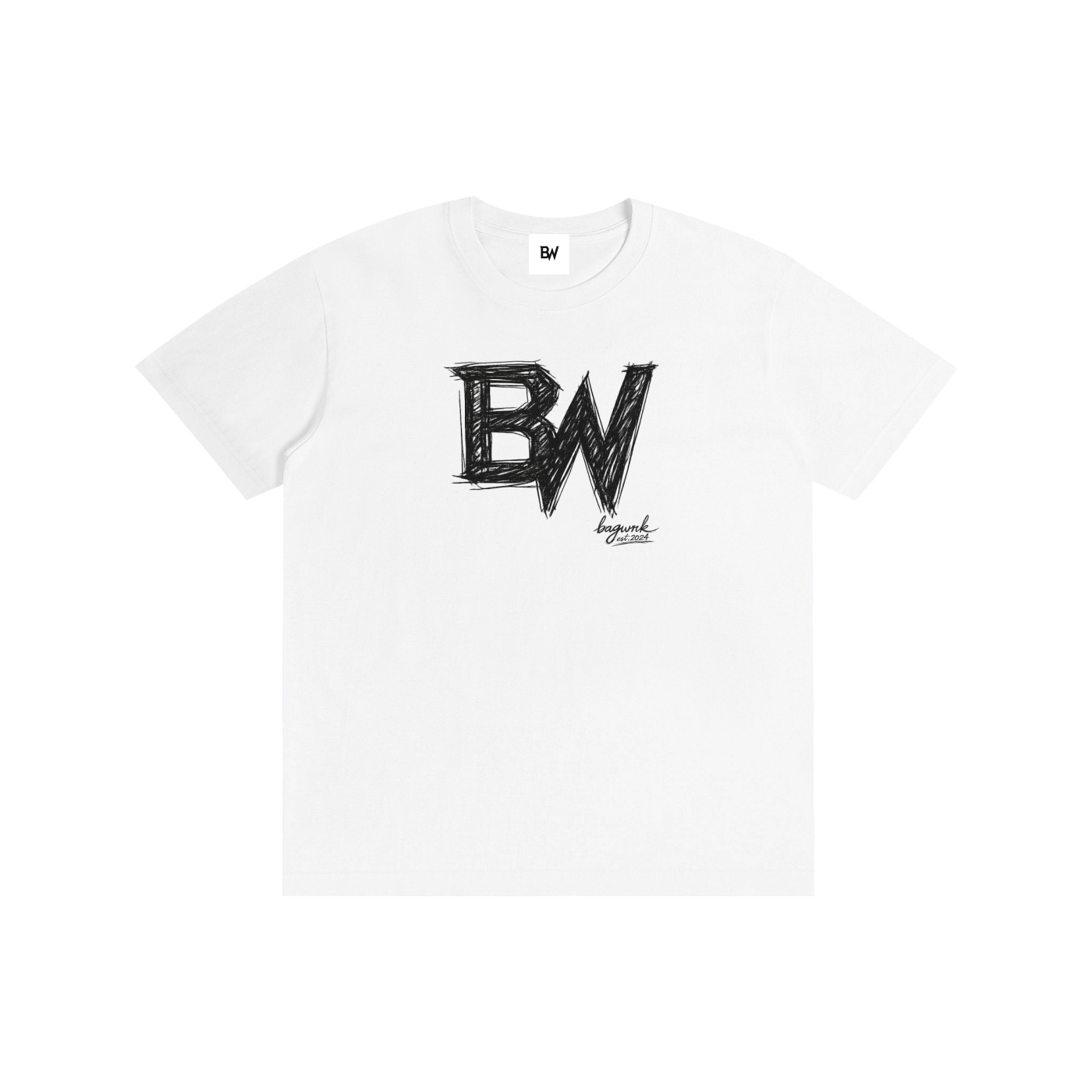"BW" Sketch Tee - White